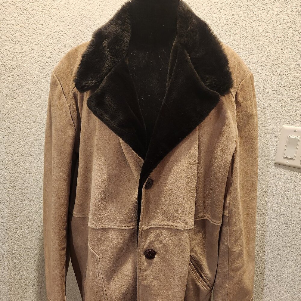 Men's genuine suede jacket
